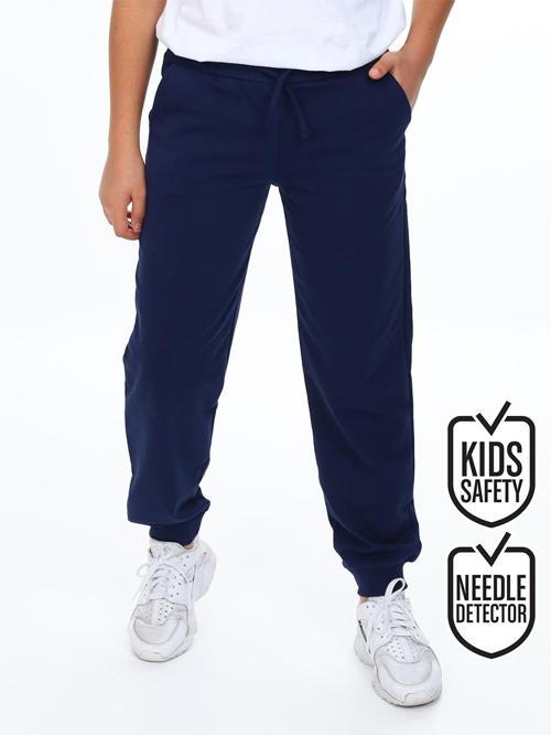 Unisex Kız Erkek Çocuk Lacivert Basic Eşofman Altı