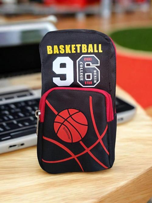 Üç Gözlü Greyhound Basketball Kırmızı Kalem Çantası/Kalemlik (160)