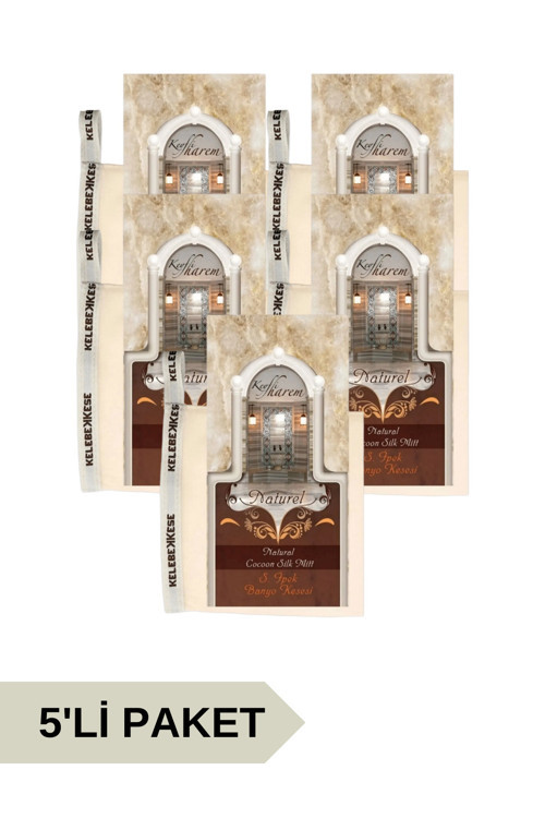 5'Li Ipek Hakiki Koza Ipeğinden Banyo Kesesi Bora Kese