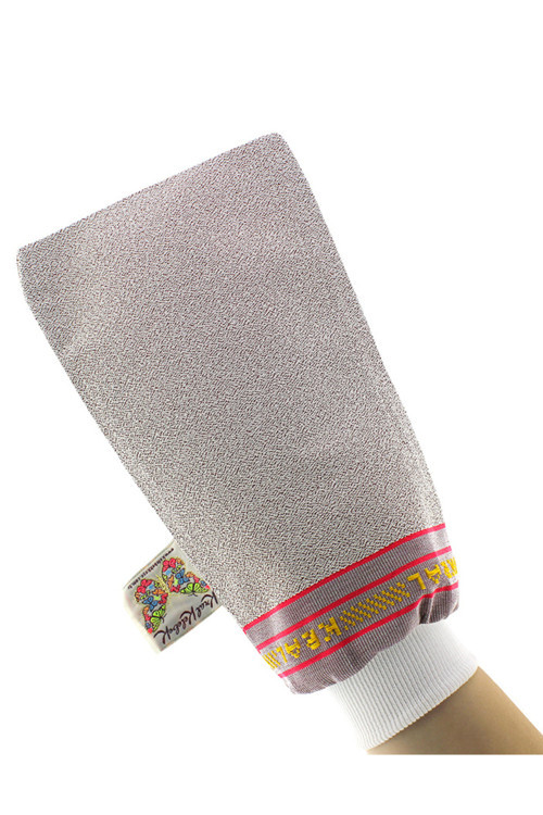 Kral Kese Gri Banyo Duş Peeling Eldiveni %100 Floş Ipek