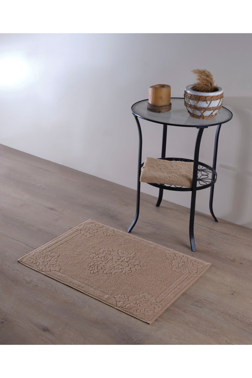 Pamuklu Jakarlı Ayak Havlusu 2 Ad. 50X70 Olivia