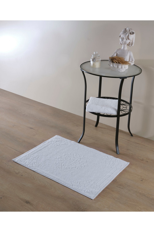 Pamuklu Jakarlı Ayak Havlusu 2 Ad. 50X70 Olivia