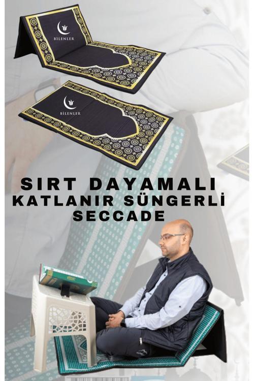 Sırt Dayamalı Seccade -Katlanabilir- Özel Çantalı YEŞİL