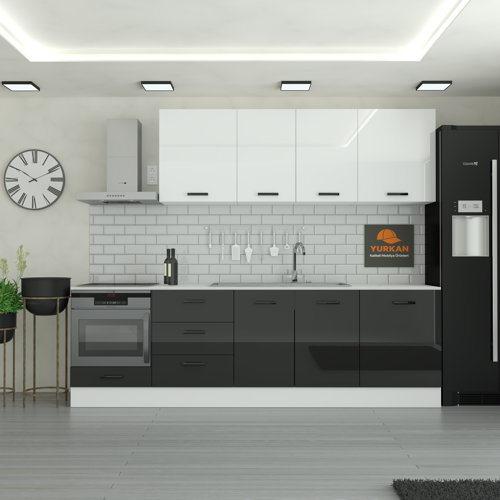 275 cm Mutfak DolabıMDF Kapak Tezgah Dahil YRKN275 99