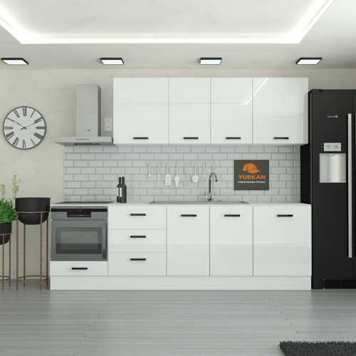 260 cm Mutfak DolabıMDF Kapak Tezgah Dahil YRKN260 97