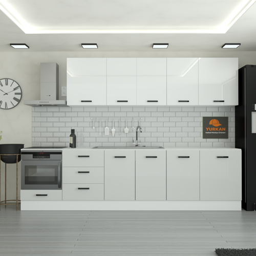 305 cm Mutfak DolabıMDF Kapak Tezgah Dahil YRKN305 100
