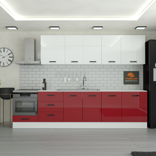 305 cm Mutfak DolabıMDF Kapak Tezgah Dahil YRKN305 101