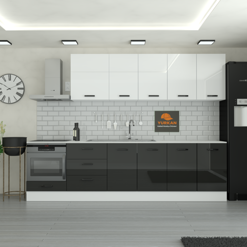 295 cm Mutfak DolabıMDF Kapak Tezgah Dahil YRKN295 99