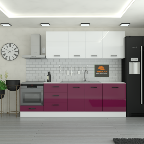260 cm Mutfak DolabıMDF Kapak Tezgah Dahil YRKN260 102