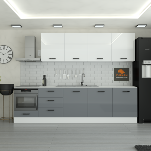 300 cm Mutfak DolabıMDF Kapak Tezgah Dahil YRKN300 98