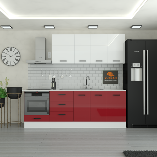 235 cm Mutfak DolabıMDF Kapak Tezgah Dahil YRKN235 101