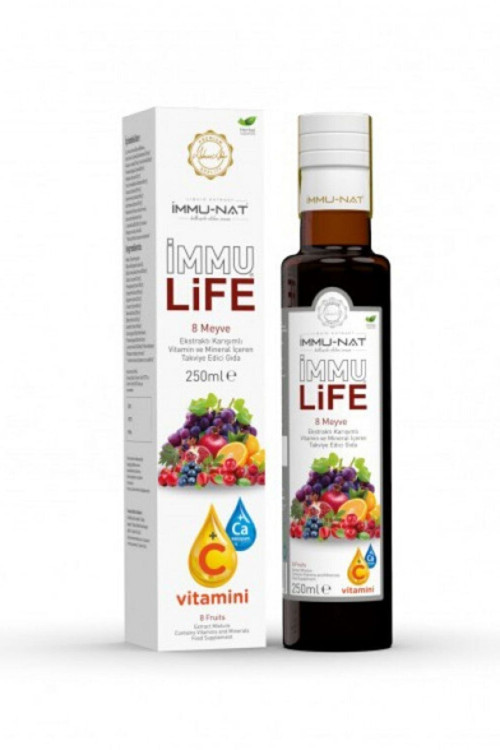 Immunat Immu Life 8 Meyve Karışımlı 250 Ml C Vitamini + Ca Ekstrakt