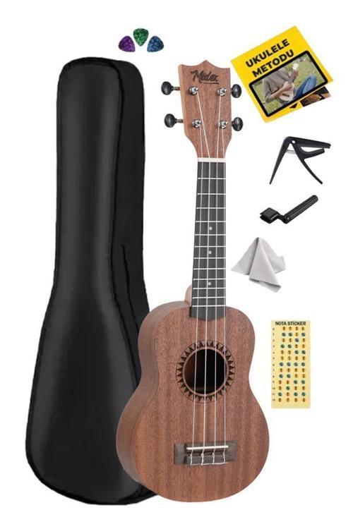 SPA-251 Maun Ağacı Kaliteli Soprano Ukulele Seti