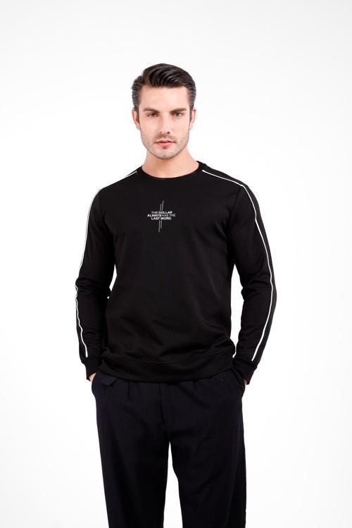 NİVAL Uzun Kollu Sweatshirt - Siyah