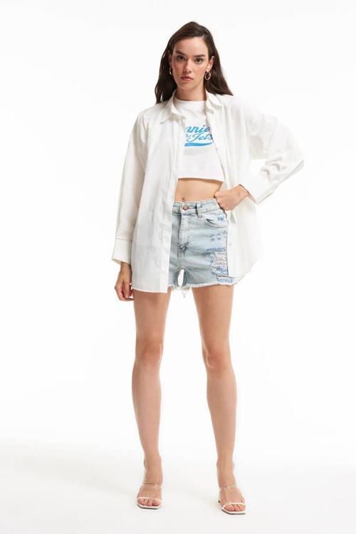 Oversize Kadın Gömlek