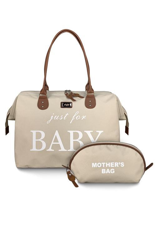 Just For Baby Anne Bebek Bakım Ve Kadın Çantası-Vizon