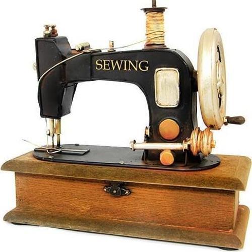 Dekoratif Metal Dikiş Makinesi Kutulu Biblo Hediyelik