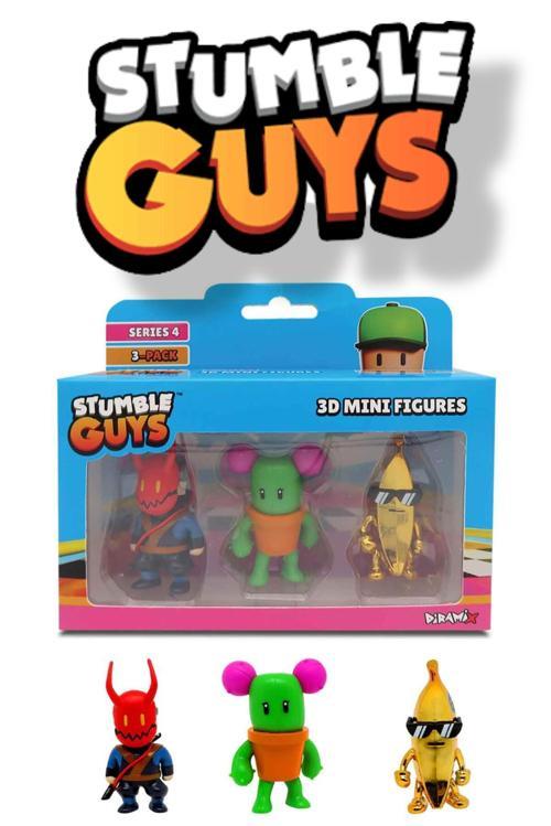 Stumble Guys 3'lü Mini Figür Seri 4 - Onıjutsu - Pokey Stabbins - Golden Banana