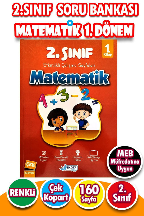 2.Sınıf Matematik 1.Dönem - Etkinlikli Çalışma Ve Soru Bankası Kitabı
