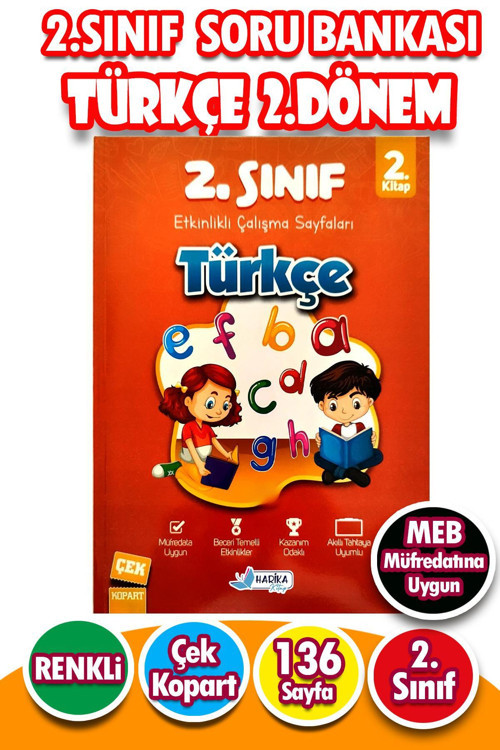 2.Sınıf Türkçe 2.Dönem - Etkinlikli Çalışma Ve Soru Bankası Kitabı