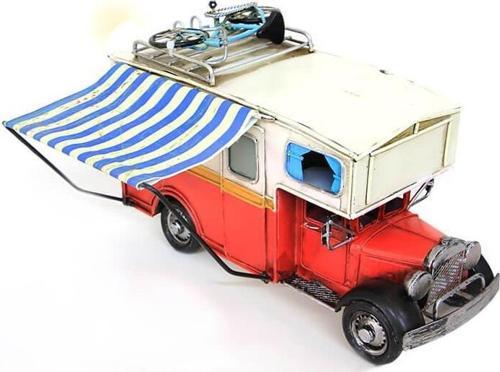 Dekoratif Metal Karavan Tenteli Vintage Biblo Ev Ofis Hediyelik