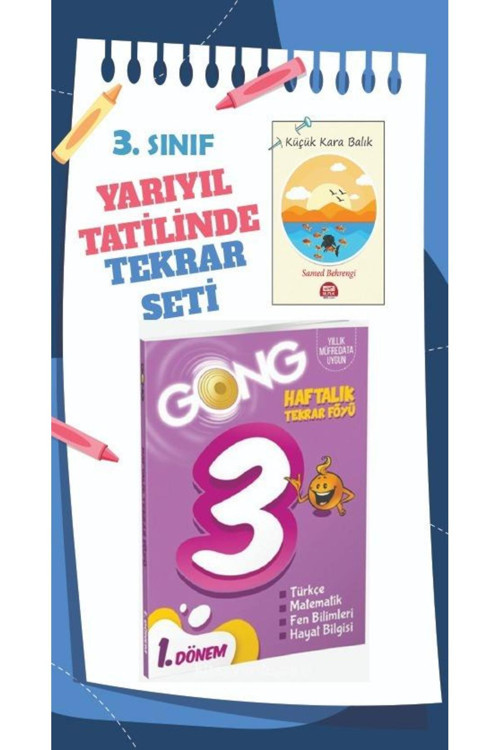 3.Sınıf Ara Dönem Tatil Seti Eğlenceli Ve Eğitici 2 Kitap : Soru Bankası Ve Küçük Kara Balık