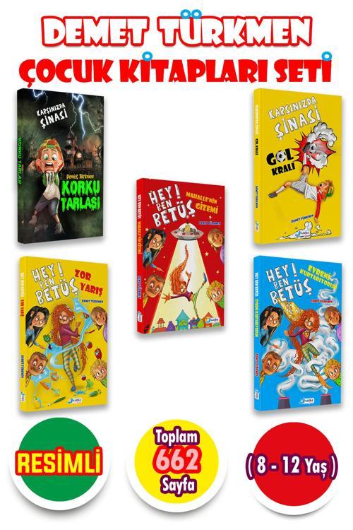 Demet Türkmen Çocuk Kitapları Seti 5 Kitap 662 Sayfa