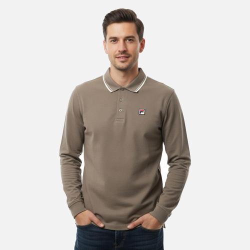 Erkek Polo T-Shirt Men Biella Tipped Long Sleeve Fam1096.70008