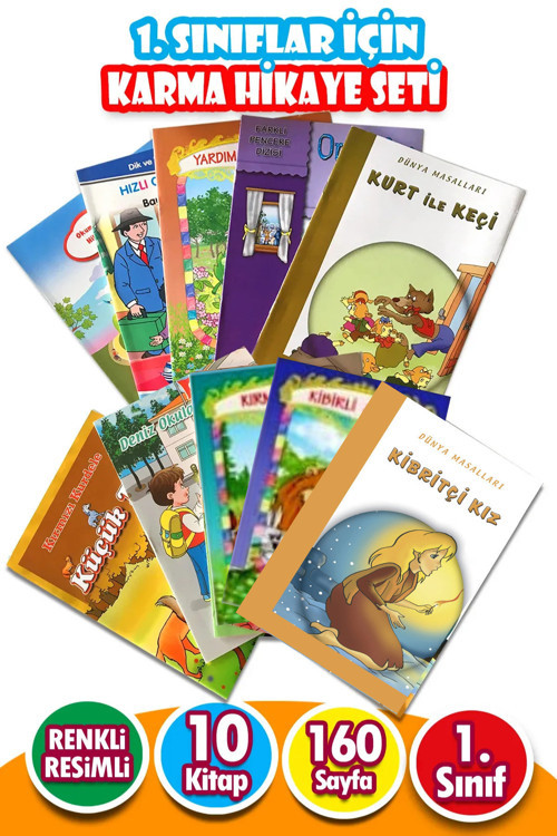 Karma Hikaye Seti 10 Kitap Okul Öncesi Ve 1. Sınıf