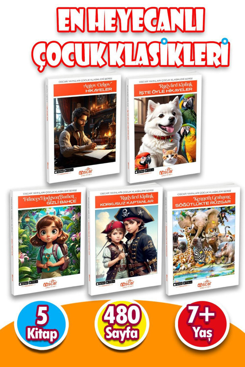 En Heyecanlı Çocuk Klasikleri Hikaye Kitabı Seti - 5 Kitap - 480 Sayfa