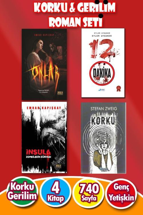 Korku&Gerilim 4'Lü Roman Seti - Insula-Onlar-Korku-Şeytan Aşka Musallat Oldu-724 Sayfa