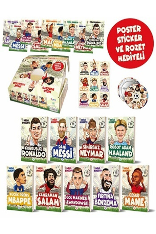 Dokuz Yayınları Efsane Futbolcular Kutulu Set (9 Kitap Takım) - - Diego Roberto Kitabı