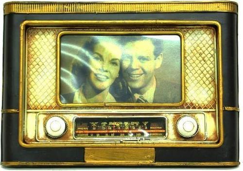 Dekoratif Metal Çerçeve Radyo Vintage Dekoratif Ev Ofis Hediyelik