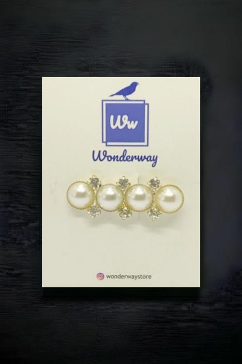 Inci Detaylı Toka Beyaz