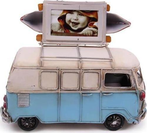 Dekoratif Metal Minibüs Çerçeveli ve Kumbaralı Hediyelik