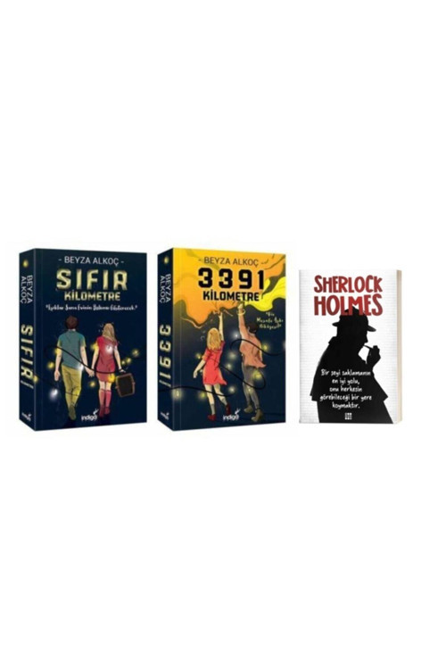 İndigo Kitap Yayınevi Sıfır Kilometre - 3391 Kilometre 2 Kitap Set Beyza Alkoç Sherlok Defter Hediyeli
