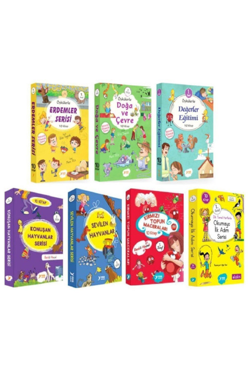 Yuva Yayınları Yuva 1. Sınıf Hikaye Seti 7 Kutu 70 Kitap