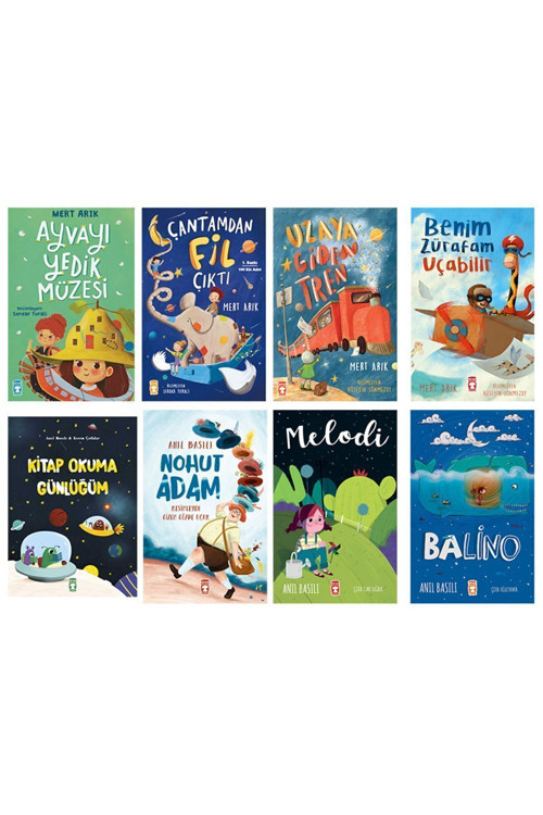 Timaş Çocuk 2. 3. 4. Sınıf Okuma Kitapları Ayvayı Yedik Müzesi Ve Melodi 8 Kitap Set - Mert Arık - Anıl Basılı
