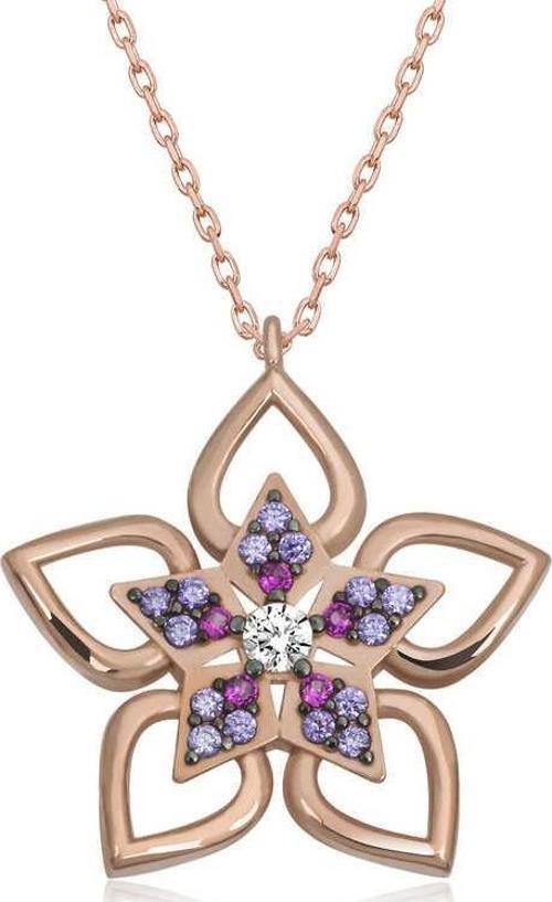 925 Ayar Gümüş Çiçek Kadın Gümüş Kolye