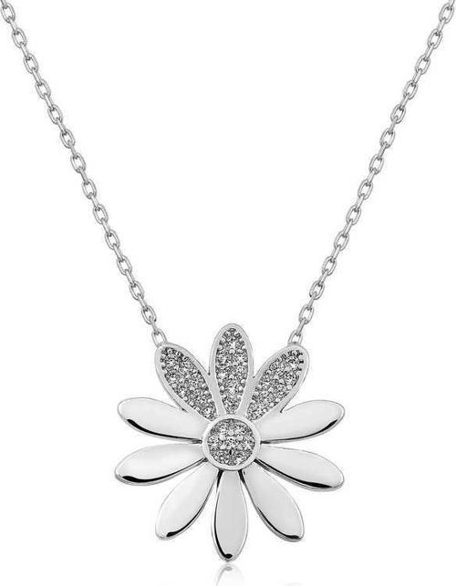 ​925 Ayar Gümüş Çiçek Kadın Gümüş Kolye