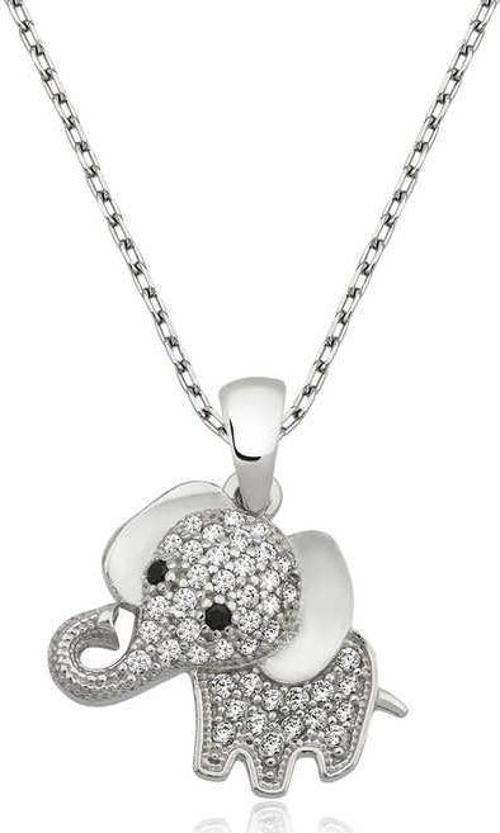 925 Ayar Gümüş Fil Gümüş Kolye