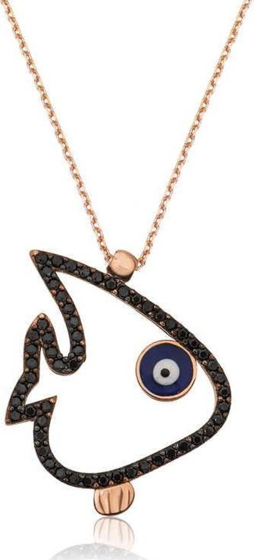 925 Ayar Gümüş Balık Kadın Gümüş Kolye