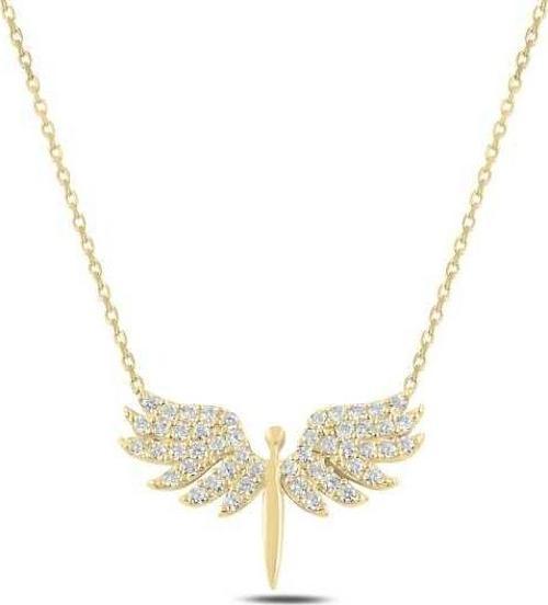 925 Ayar Gümüş Gold Mikail Meleği Kadın Gümüş Kolye