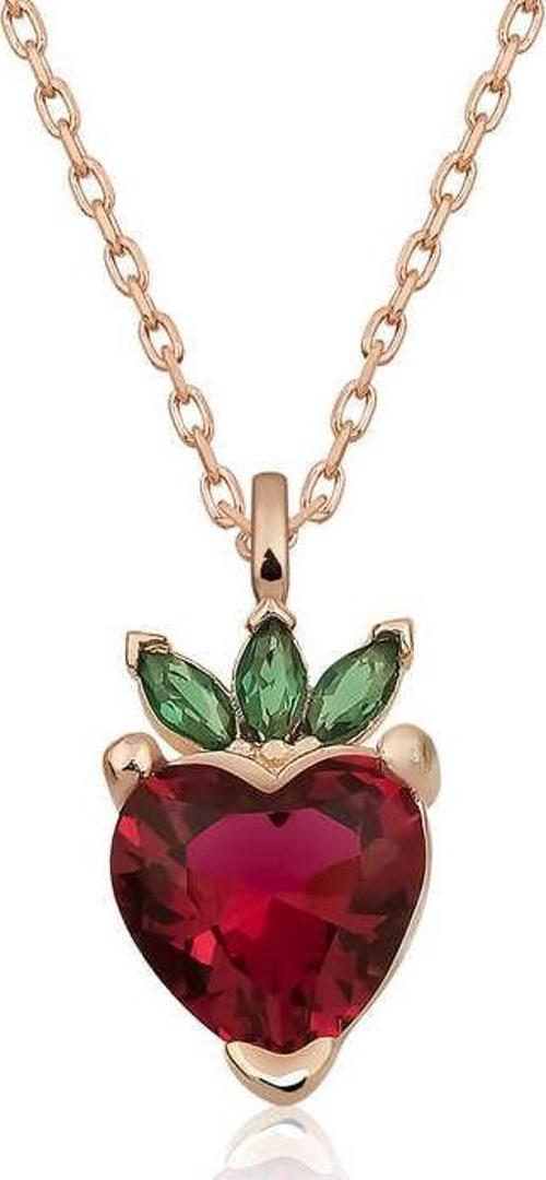 ​925 Ayar Gümüş Rose Çilek Figür Meyve Kolye