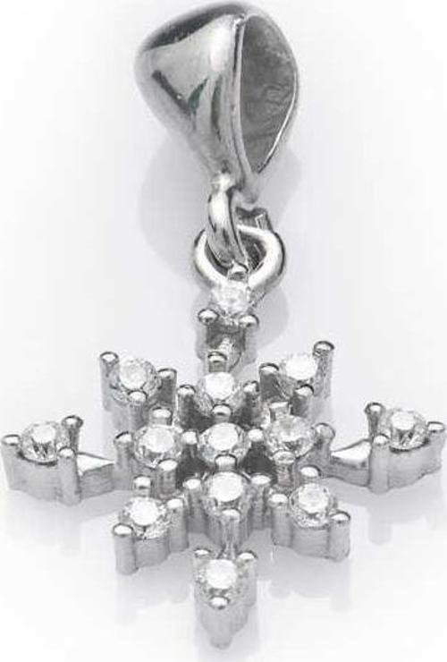 925 Ayar Gümüş Kar Tanesi Kadın Gümüş Kolye