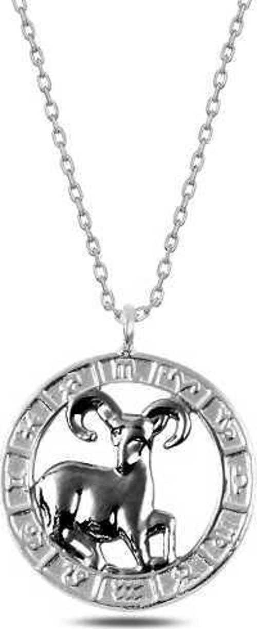 925 Ayar Gümüş Koç Burcu Gümüş Kolye