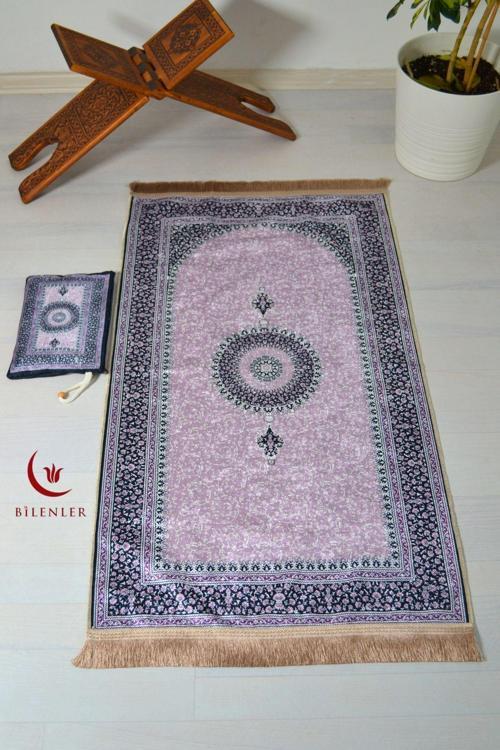 Çantalı Seccade - 70x110 cm - İnce ve Taşınabilir - Şık ve Desenli Tasarım