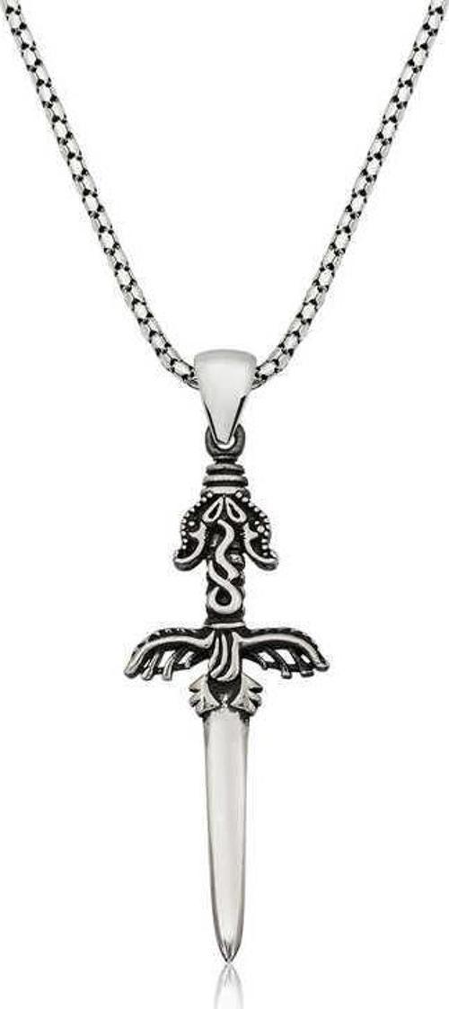 925 Ayar Gümüş Kılıç Erkek Gümüş Kolye
