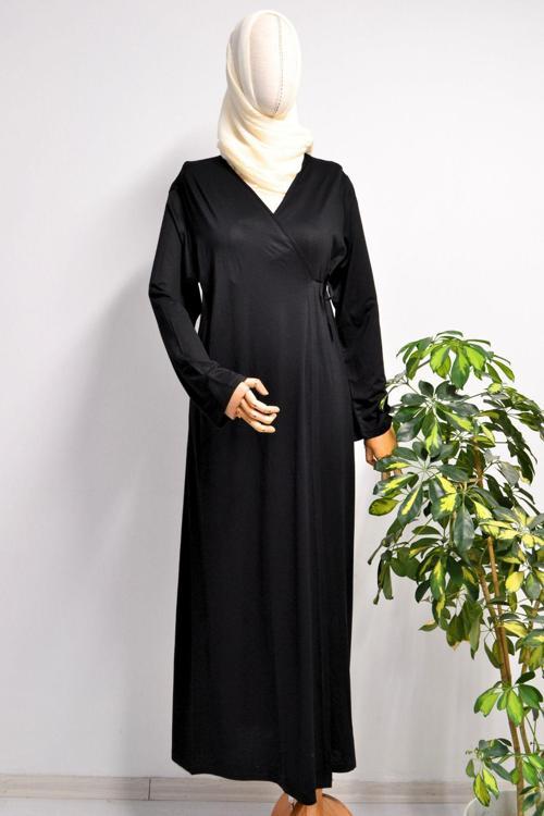 Kadın Yandan Bağlamalı Penye Namaz Elbisesi – 38-48 beden