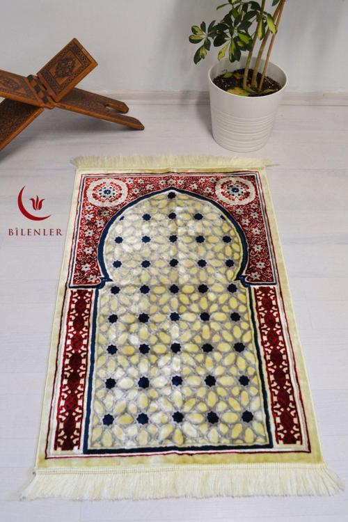 Lüks Kadife Seccade - 70x110 cm - Konforlu Kalın Yumuşak Doku - Şık